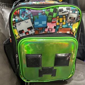 Kids Backpack with Green Creeper and Character Design